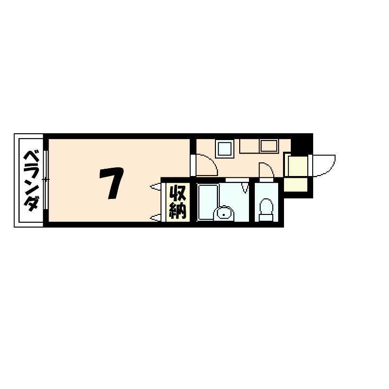 コモド清水 201号室 間取り