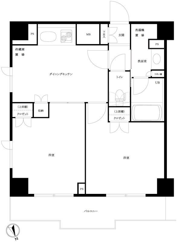 ルーブル仲六郷壱番館 間取り図