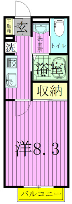 202号室 間取り