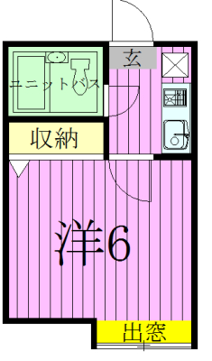 パティオ稔台B 107号室 間取り