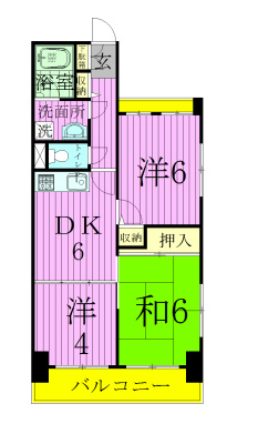 ライオンズヒルズ松戸 307号室 間取り