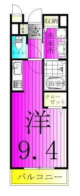 メゾンドサカエ・Ⅱ 203号室 間取り