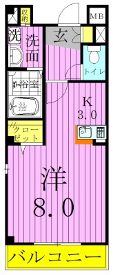 ジュネスド・ノア 104号室 間取り