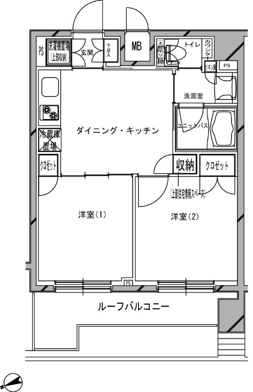 ルーブル仲六郷弐番館 間取り図