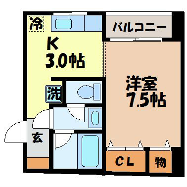 フラット平野町 間取り