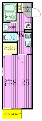 105号室 間取り