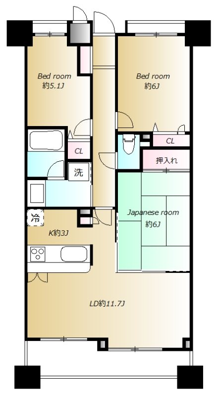 クレッセント目白 509号室 間取り