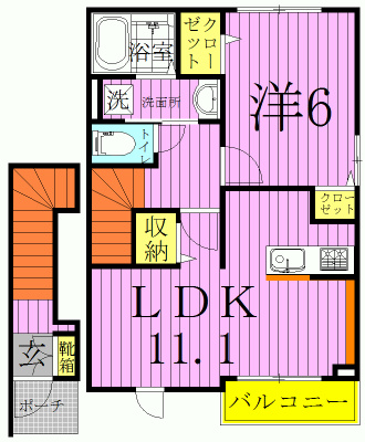 ココ　ジョンヌ 203号室 間取り