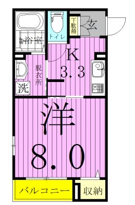 エスポワール　エイティ 102号室 間取り