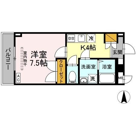 ポワール・K 103号室 間取り