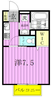 グランシャリオ 202号室 間取り
