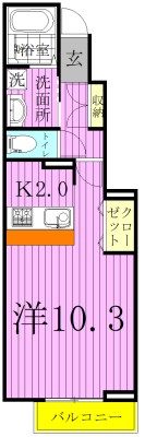 ソレイユ 103号室 間取り