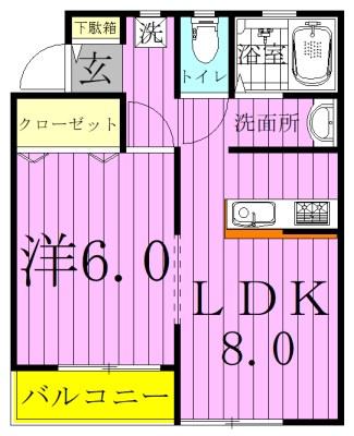 ハイツプレイン 203号室 間取り