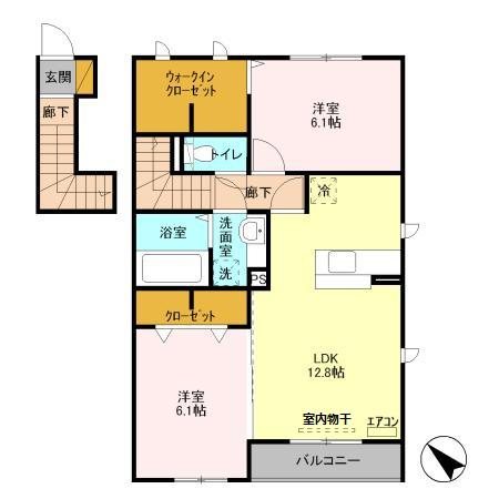 ブルームⅡ 201号室 間取り