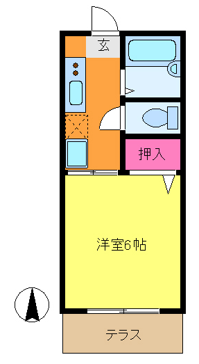 ルミエールヤマダ 102号室 間取り