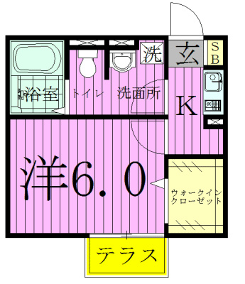 セピアコート 105号室 間取り