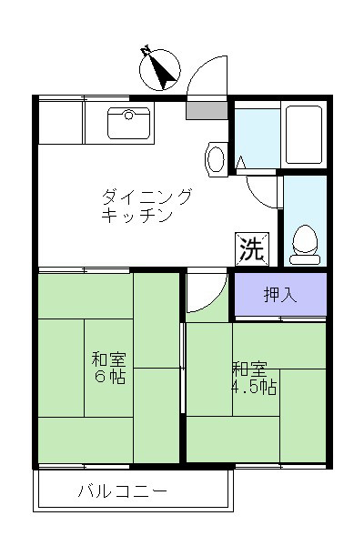 ファミーユ玉川A棟 101号室 間取り