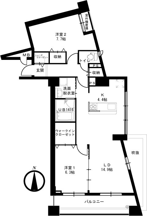 スペリオールパレス 305号室 間取り