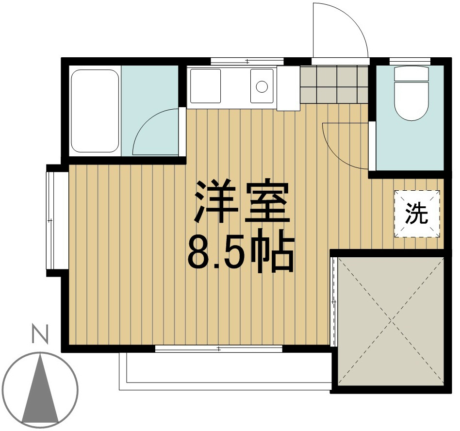 コーポWATABE 201号室 間取り