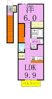 202号室 間取り
