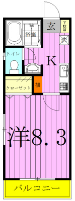 ブルーレジデンス 103号室 間取り