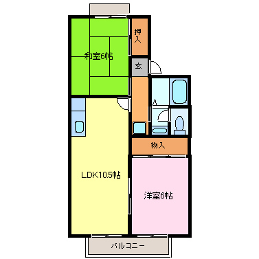 カーサデーリア花園 間取り図
