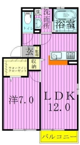 ストリーム 101号室 間取り
