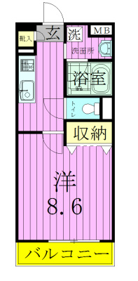 ルミエールⅡ 301号室 間取り