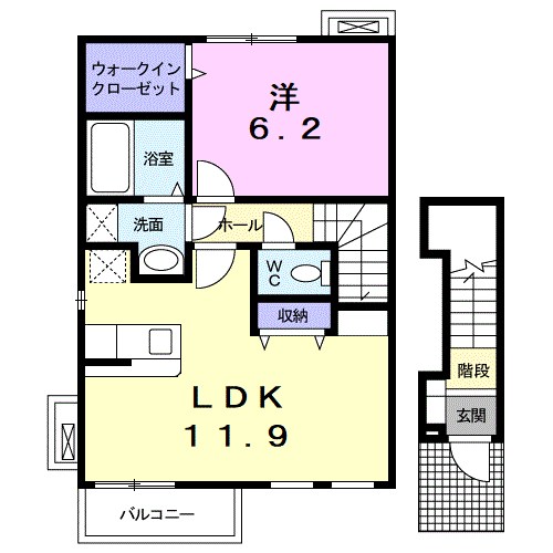 ボーエトワール 201号室 間取り