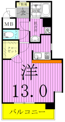 ウィッシュ・スクエア・イースト 401号室 間取り