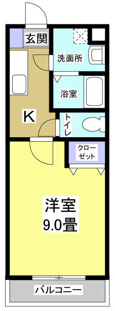 Windy堀ノ内 102号室 間取り