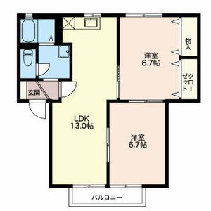 アヴァンセⅠ 102号室 間取り