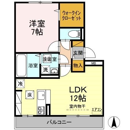 102号室 間取り