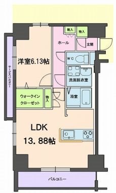 マッターホルン高尾 503号室 間取り