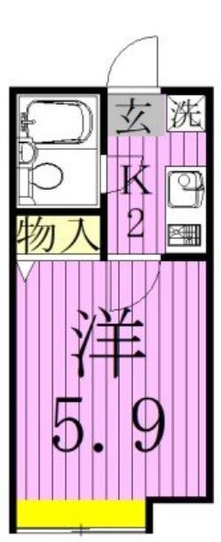 キャピタル北小金 203号室 間取り