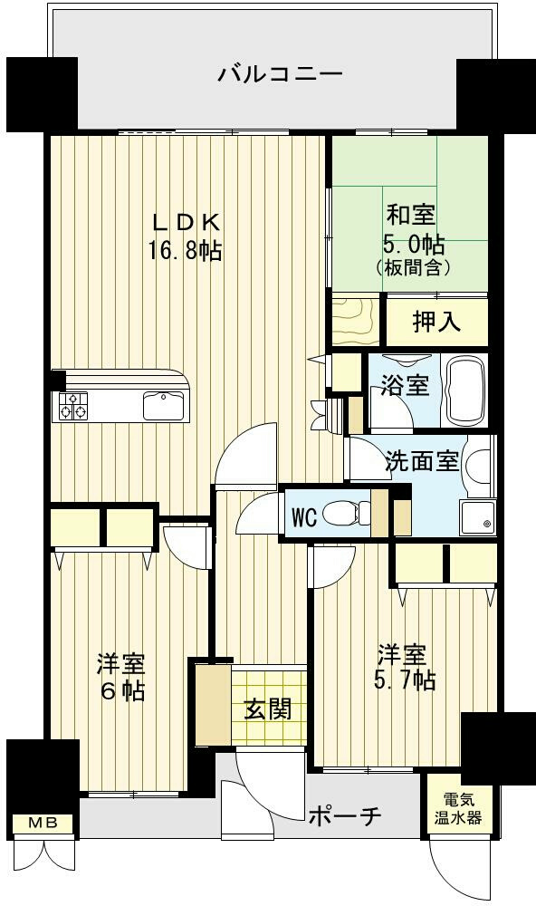 ディーレスティアりんくう羽倉崎 間取り