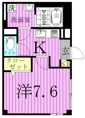 リブリ・クレヨン 101号室 間取り