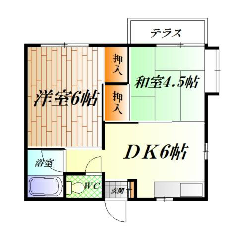 ハイツトリイ 201号室 間取り