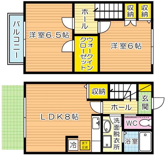 メゾン・ド・エスポワールＢ棟 2号室 間取り