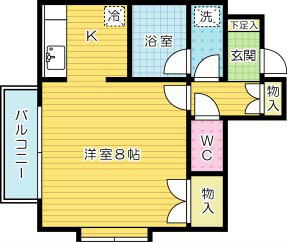 アリーバ小倉 204号室 間取り