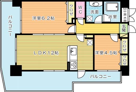 ラフィーネ小倉 502号室 間取り