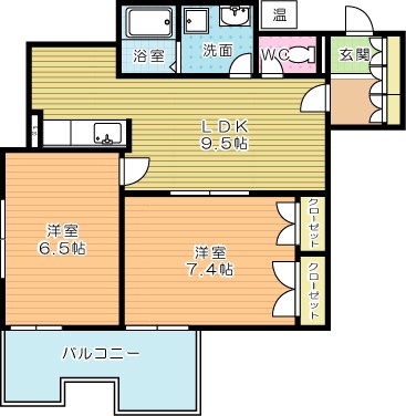 ＧＡＬＡ小倉（ガーラ小倉） 805号室 間取り