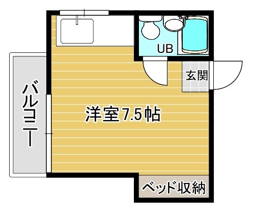 コーポいずみ  203号室 間取り