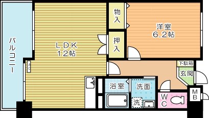 ジャミロ小倉 803号室 間取り