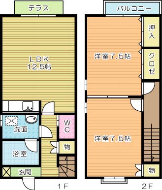 エコ倶楽部嵐山 1号室 間取り