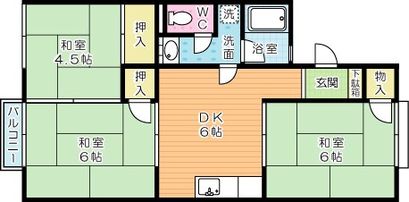 サンハイツたなか 203号室 間取り