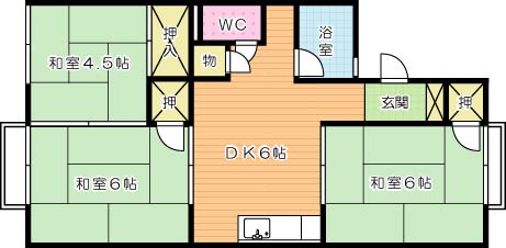 サンハイツタナカ 203号室 間取り