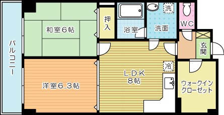 クロスロード恵里 203号室 間取り