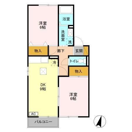 ユナイテッドⅡ 103号室 間取り