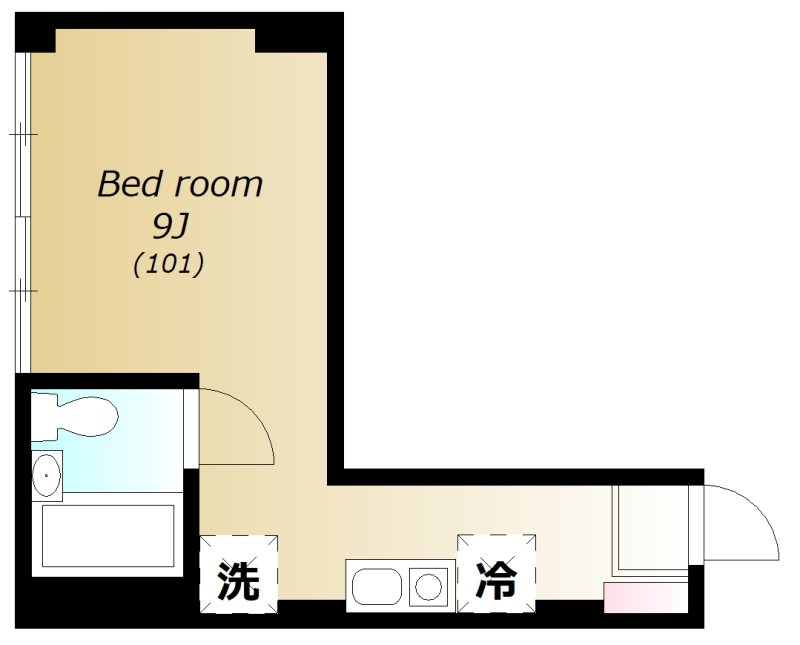 レジェンド飛鳥山　 101号室 間取り